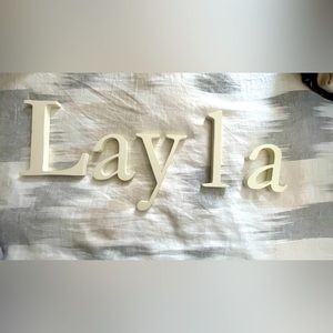 Pottery barn kids “Layla” Wooden Letters